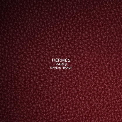 Hermes Taurillon Clemence Picotin Lock 22 MM Rouge Grenat 6 of 8