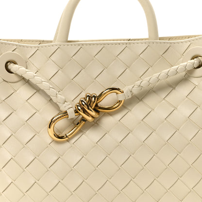 Bottega Veneta Nappa Intrecciato Small Andiamo Shoulder Bag Sea Salt 7 of 10
