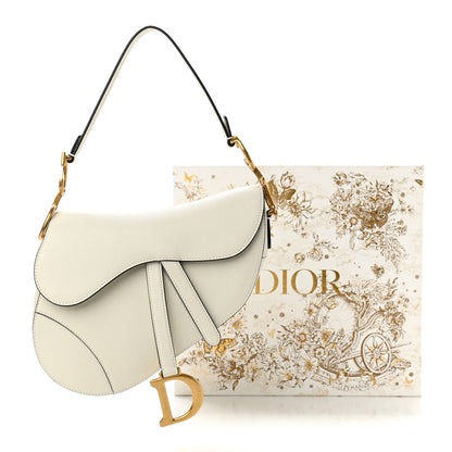 Christian Dior Grained Calfskin Saddle Bag White 11 of 11