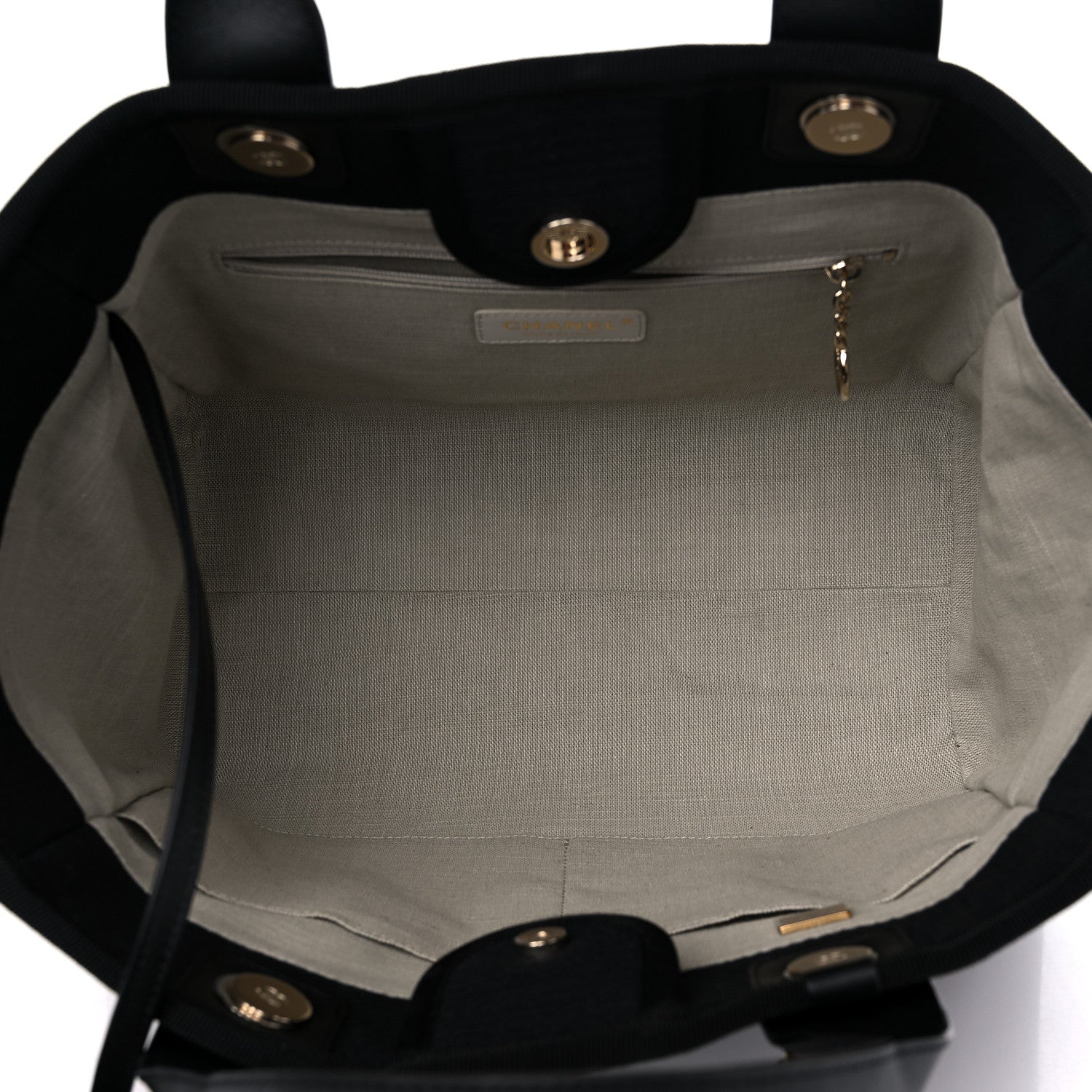 Chanel Mixed Fibers Small Deauville Tote Black 6 of 11