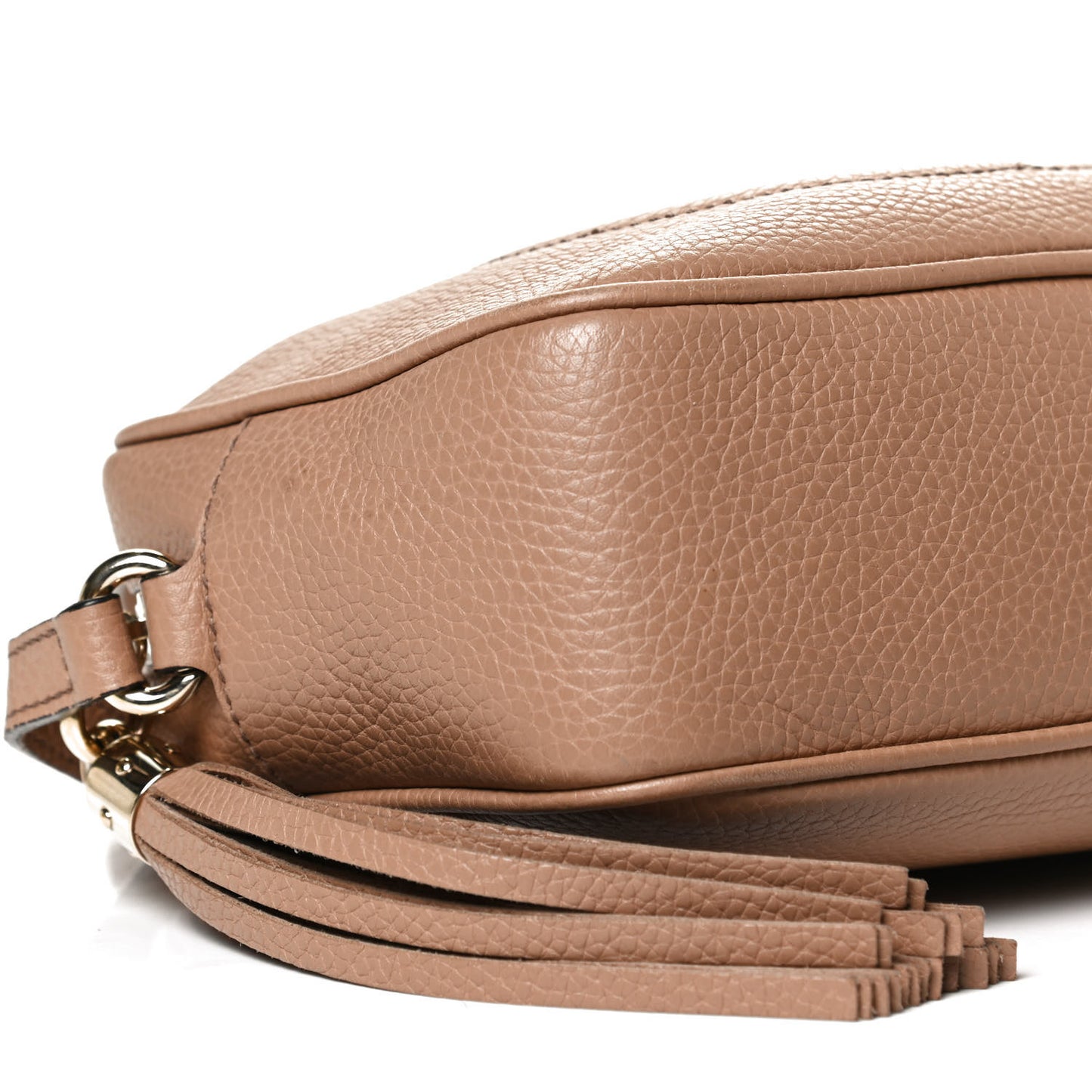Pebbled Calfskin Small Soho Disco Bag Camelia