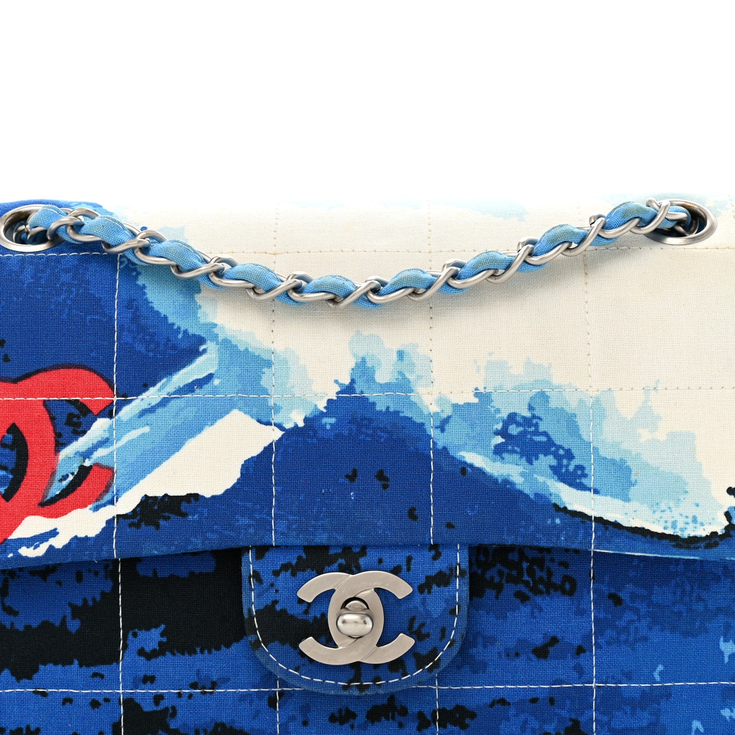 Canvas Square Quilted Surf Flap Multicolor