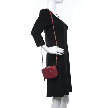 Chanel Caviar Quilted Filigree Vanity Clutch With Chain Dark Pink 3 of 9
