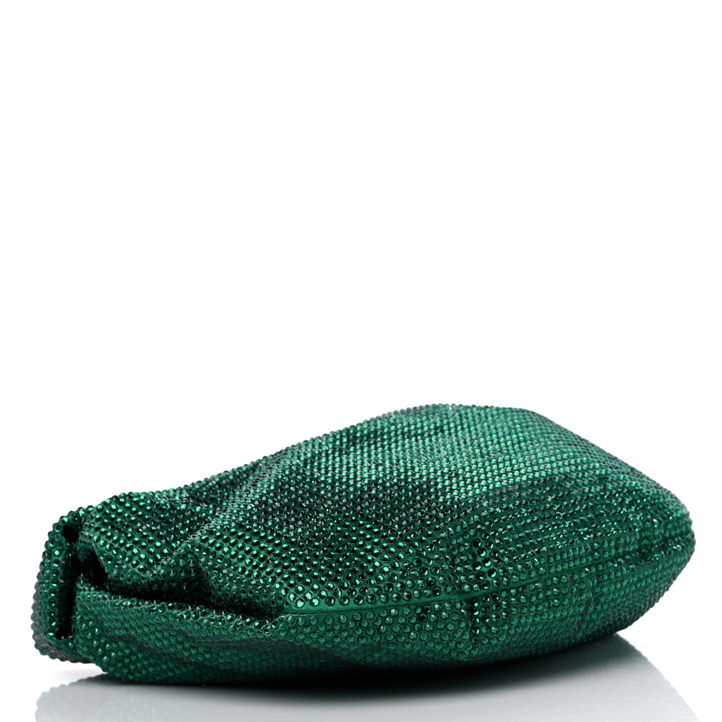 Crystal Embellished Satin Mini Hotfix Jodie Emerald