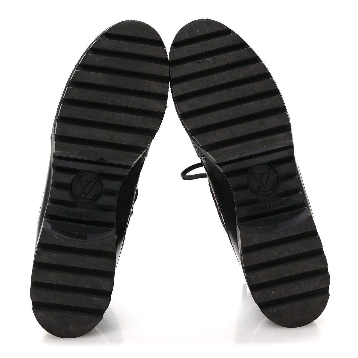 Suede Calfskin Monogram LV Black Heart Laureate Platform Desert Boots 37.5 Black