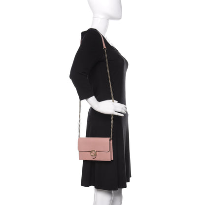 Gucci Dollar Calfskin Interlocking G Chain Wallet Soft Pink 2 of 10