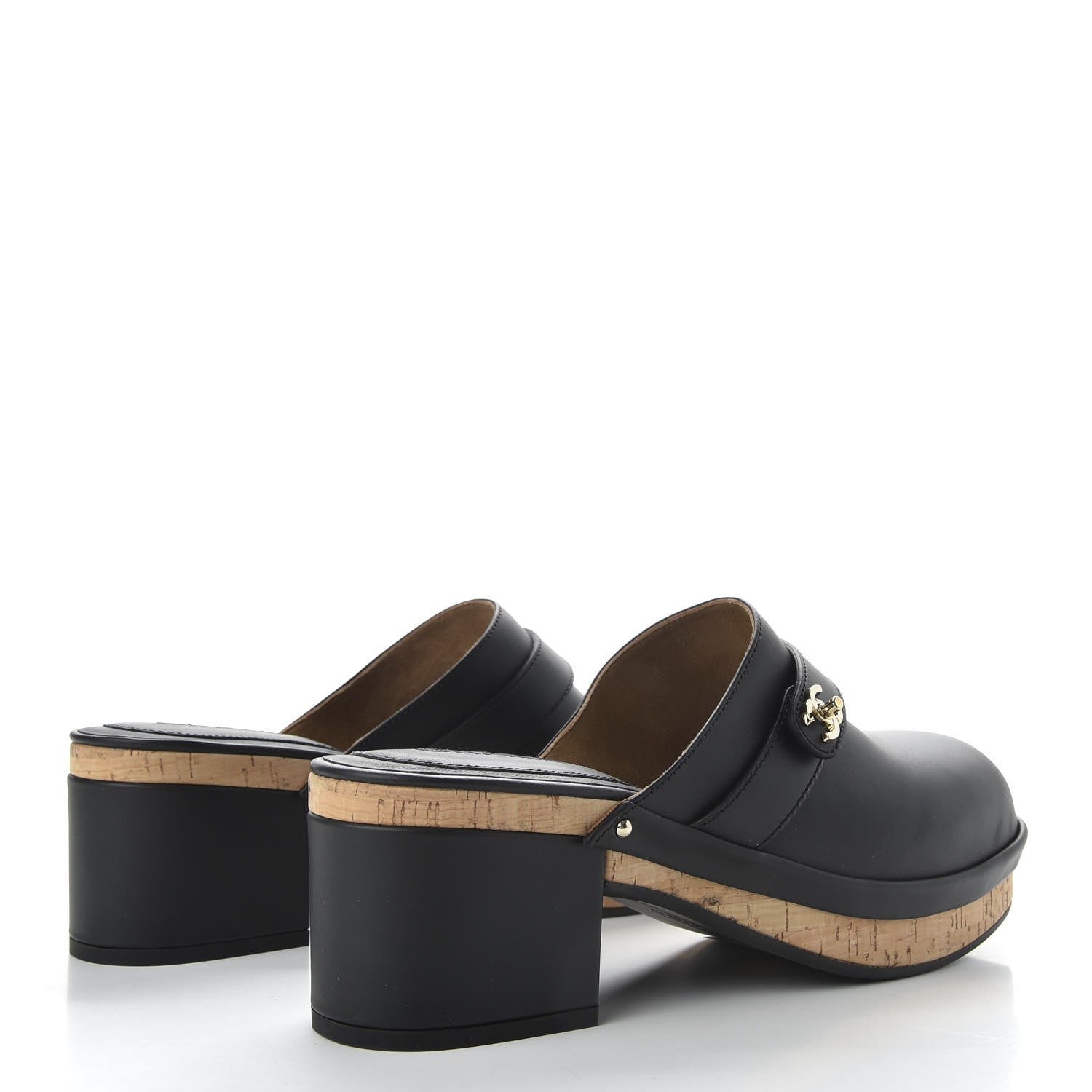 Chanel Calfskin CC Turn Lock Clogs 41 Black 5 of 9
