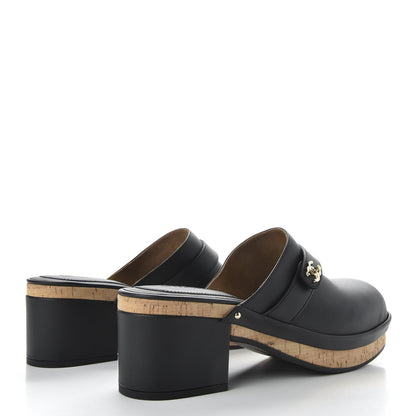 Chanel Calfskin CC Turn Lock Clogs 41 Black 5 of 9