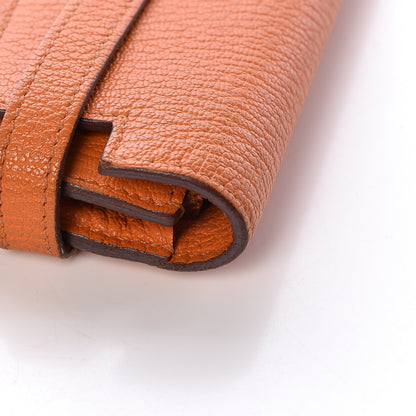 Hermes Chevre Mysore Kelly Longue Wallet Orange 20 of 23