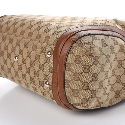 Gucci Monogram Cellarius Calfskin Large Bella Hobo Beige Ebony Cuir 9 of 9