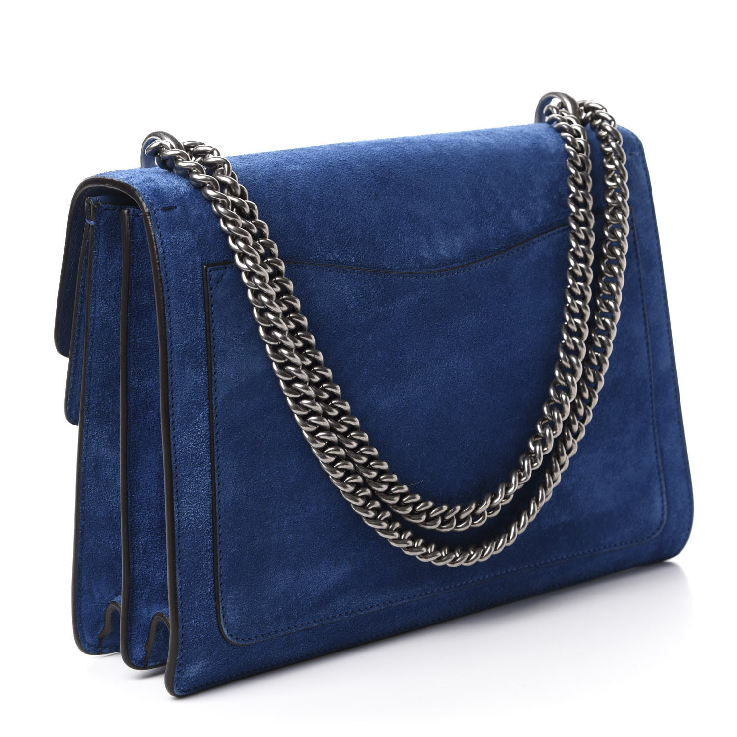 Gucci Suede Medium Dionysus Shoulder Bag Blue 3 of 10