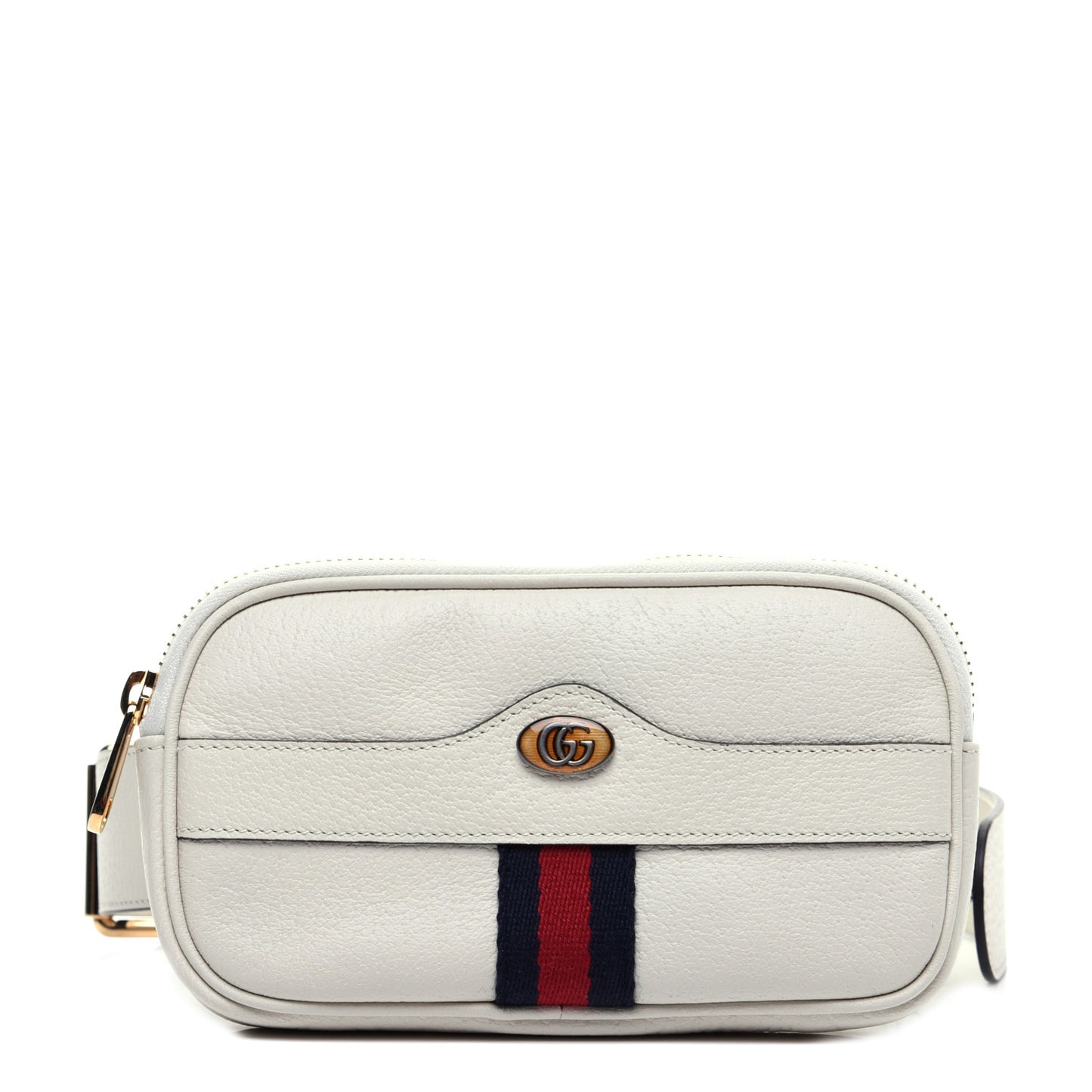 Grained Calfskin Ophidia Belted iPhone Case 85 34 White
