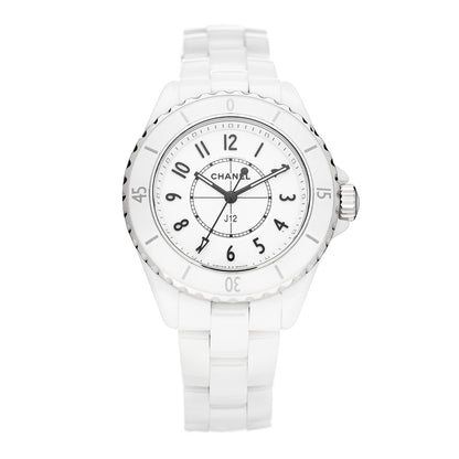 Chanel Stainless Steel Ceramic 33mm J12 Quartz Watch White 1 of 5