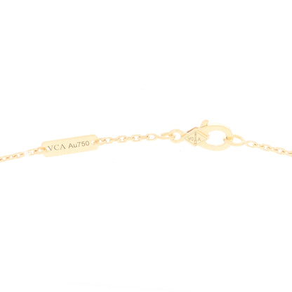 Van Cleef & Arpels 18K Yellow Gold Black Onyx Vintage Alhambra Pendant Necklace 3 of 4
