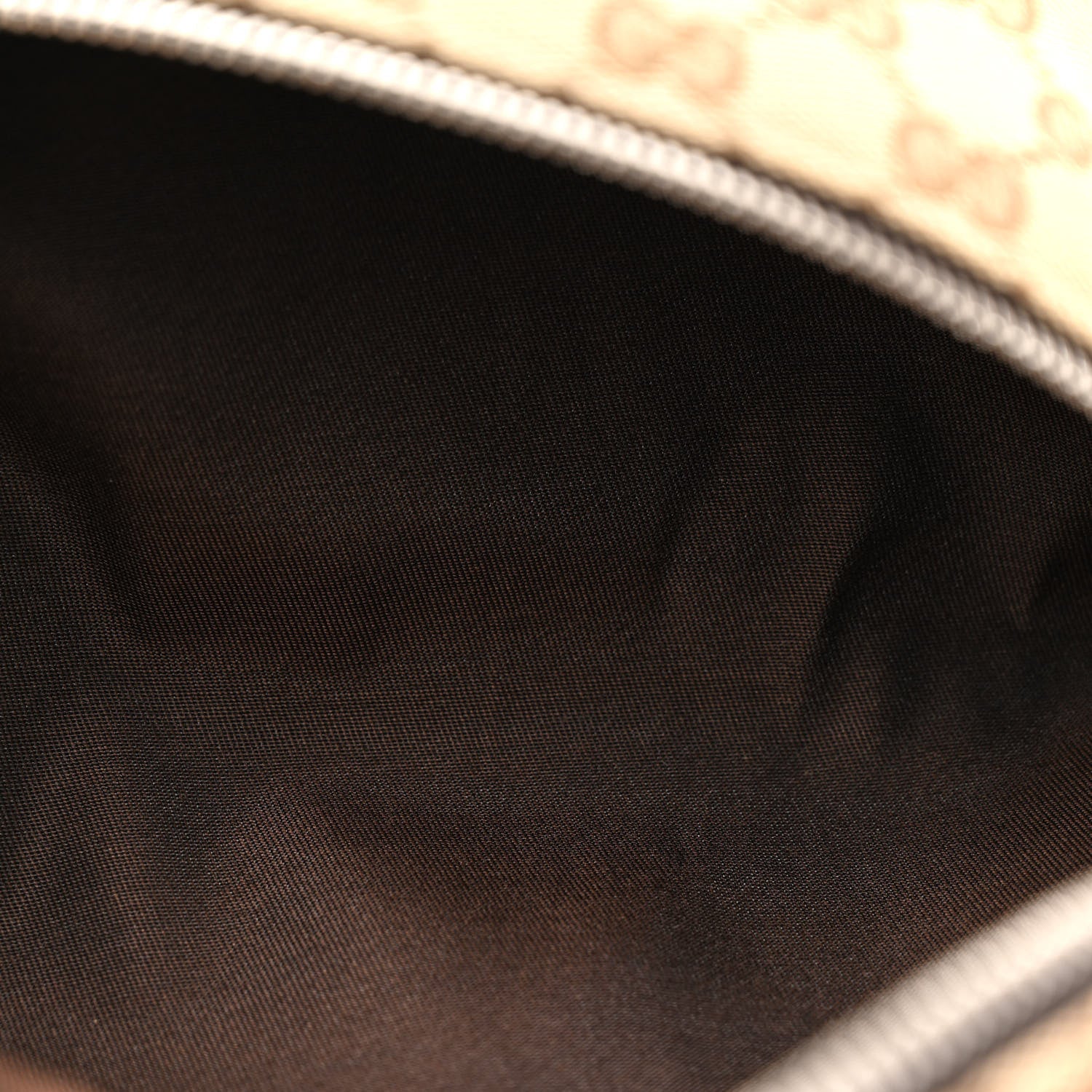 Gucci Monogram Dollar Calfskin Waist Pouch Beige Ebony Testa di Moro Marrone Scuro 5 of 11