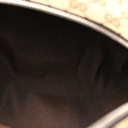 Gucci Monogram Dollar Calfskin Waist Pouch Beige Ebony Testa di Moro Marrone Scuro 5 of 11