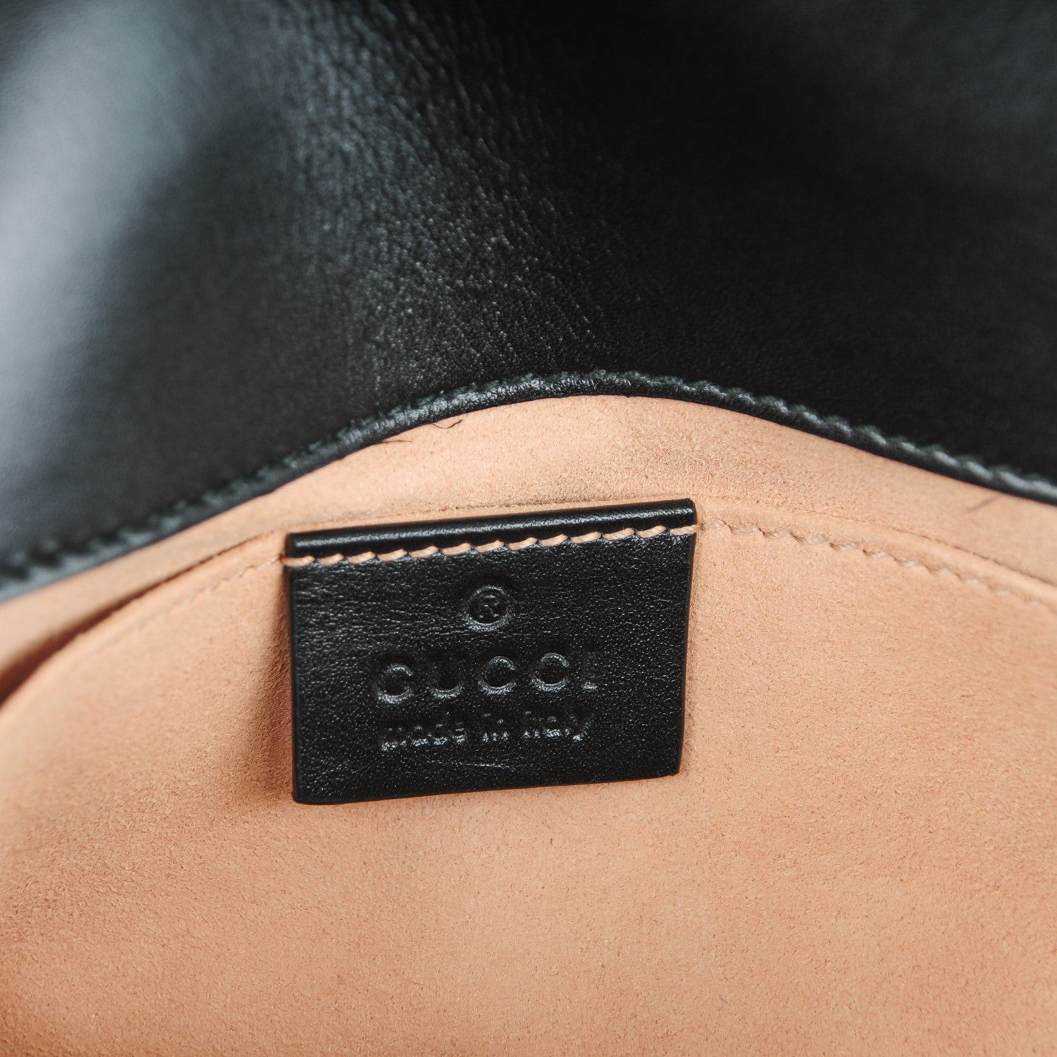 Gucci Calfskin Matelasse Mini GG Marmont Shoulder Bag Black 6 of 7
