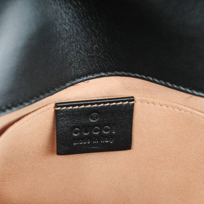 Gucci Calfskin Matelasse Mini GG Marmont Shoulder Bag Black 6 of 7