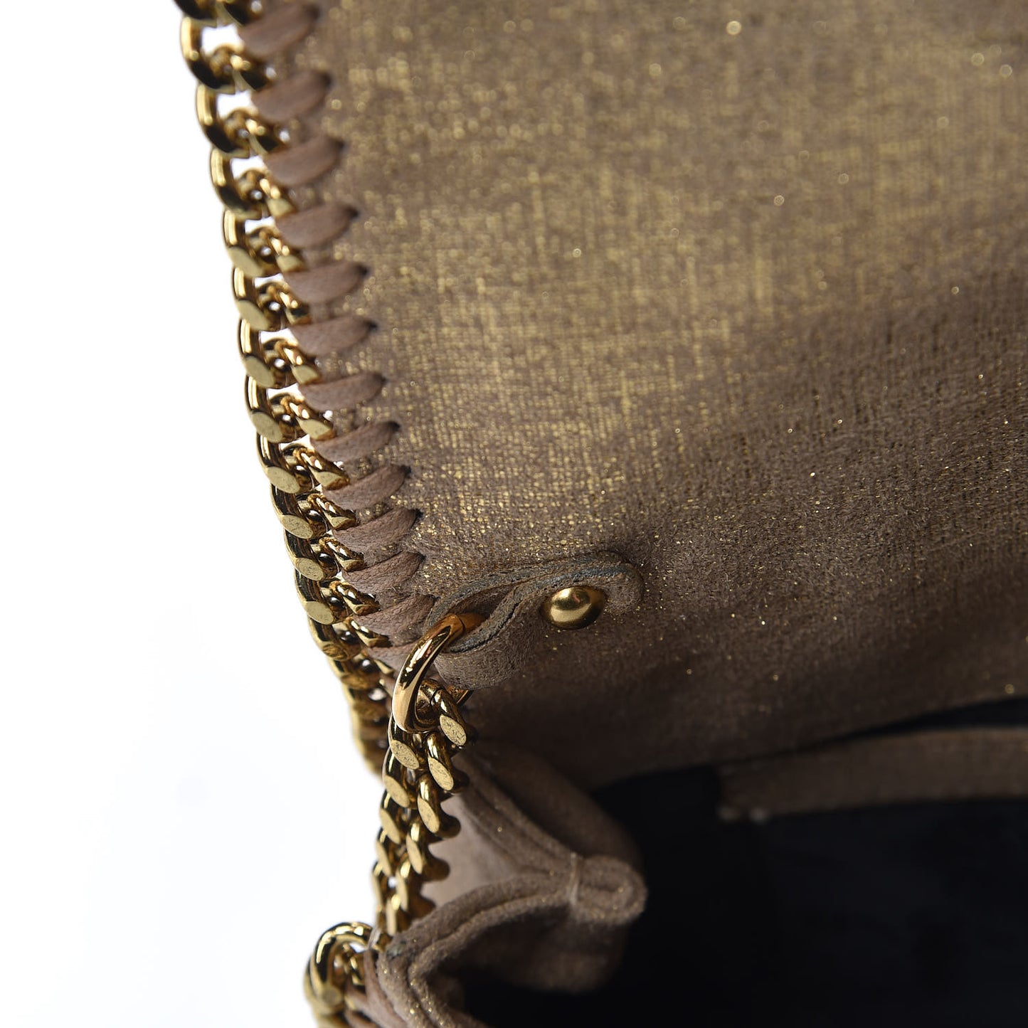 Shaggy Deer Falabella Crossbody Bag Gold