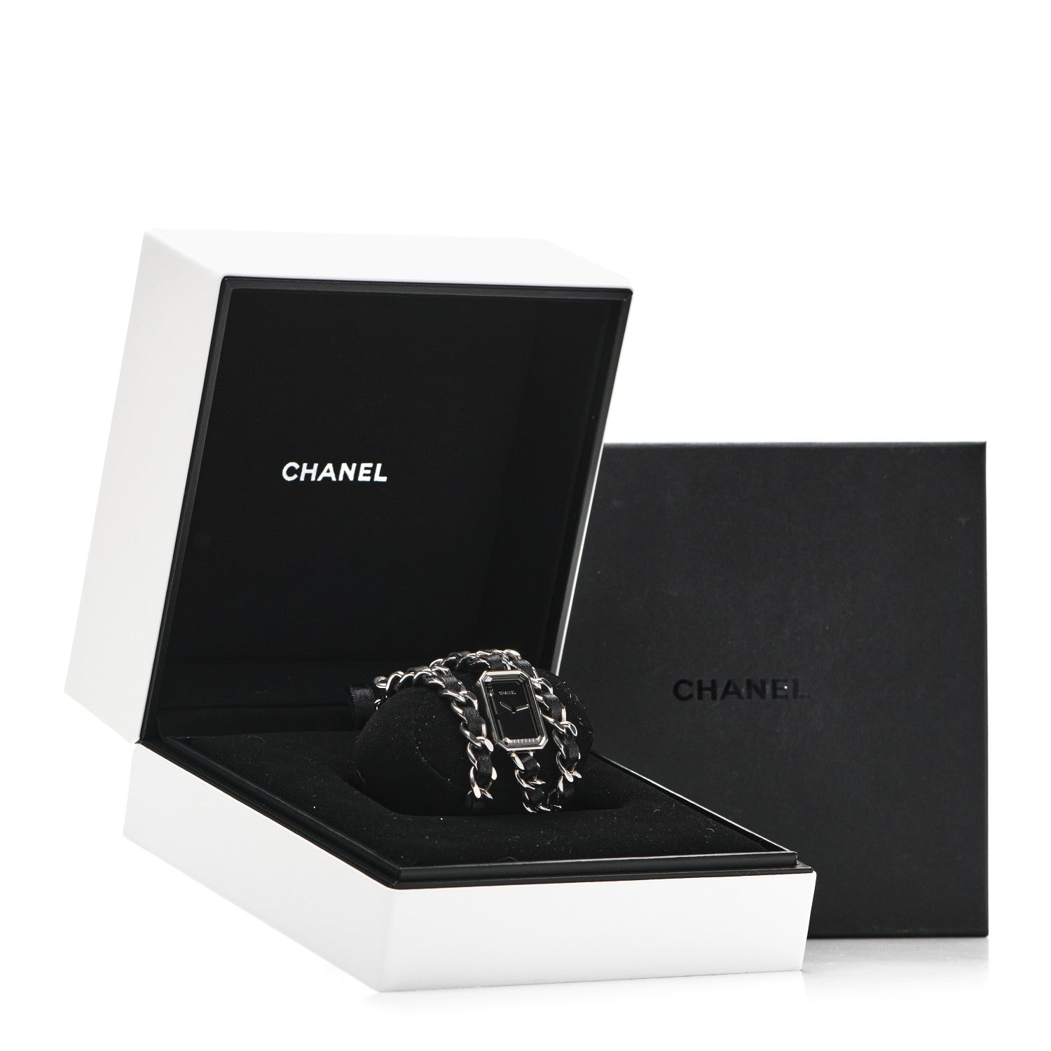 Chanel Stainless Steel Lambskin 16mm Premiere Rock Triple Row Quartz Watch Black 5 of 5