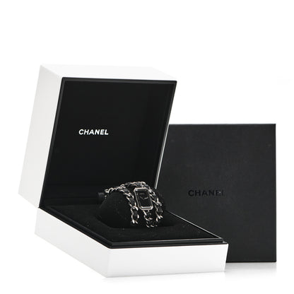 Chanel Stainless Steel Lambskin 16mm Premiere Rock Triple Row Quartz Watch Black 5 of 5