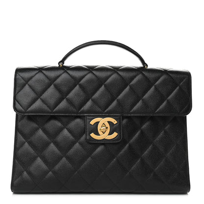 Chanel Caviar Quilted Briefcase Laptop Bag Black 1 of 10