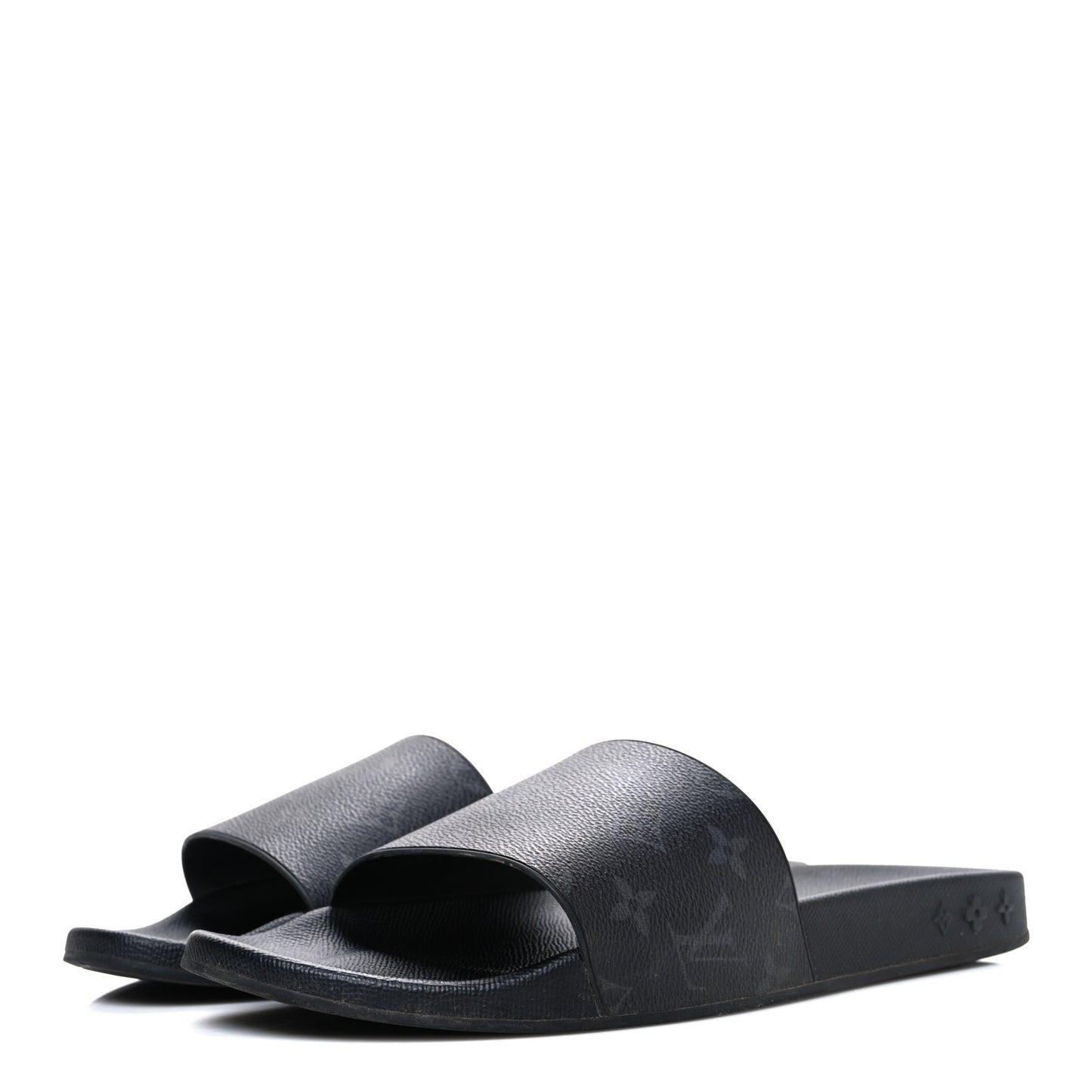 Rubber Monogram Eclipse Mens Waterfront Mules 9 Black