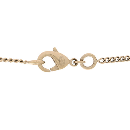 Chanel Satin Metal Chain CC Heart Necklace Black Gold 5 of 6
