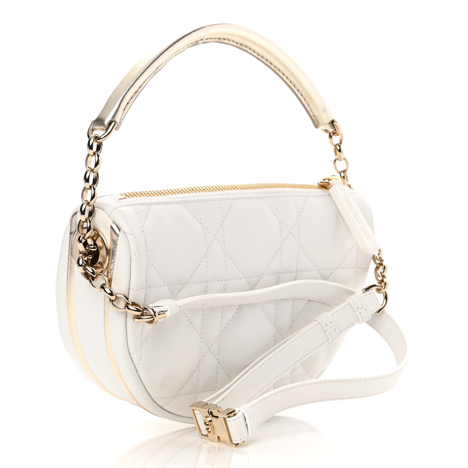 Christian Dior Lambskin Cannage Small Dior Vibe Hobo Bag Latte 3 of 12