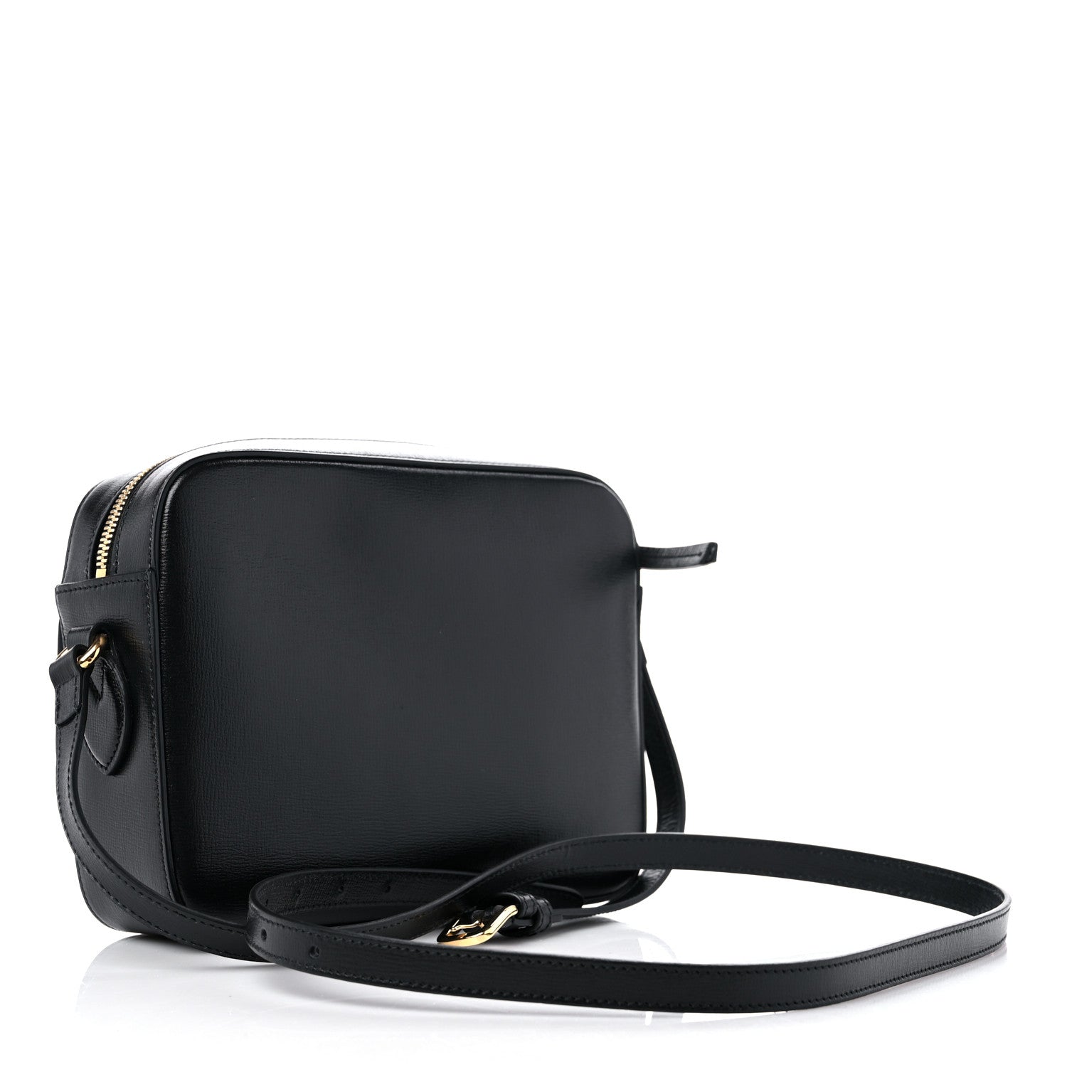 Gucci Textured Calfskin Small Horsebit 1955 Shoulder Bag Black 3 of 8
