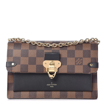 Louis Vuitton Damier Ebene Vavin Chain Wallet Black 1 of 10