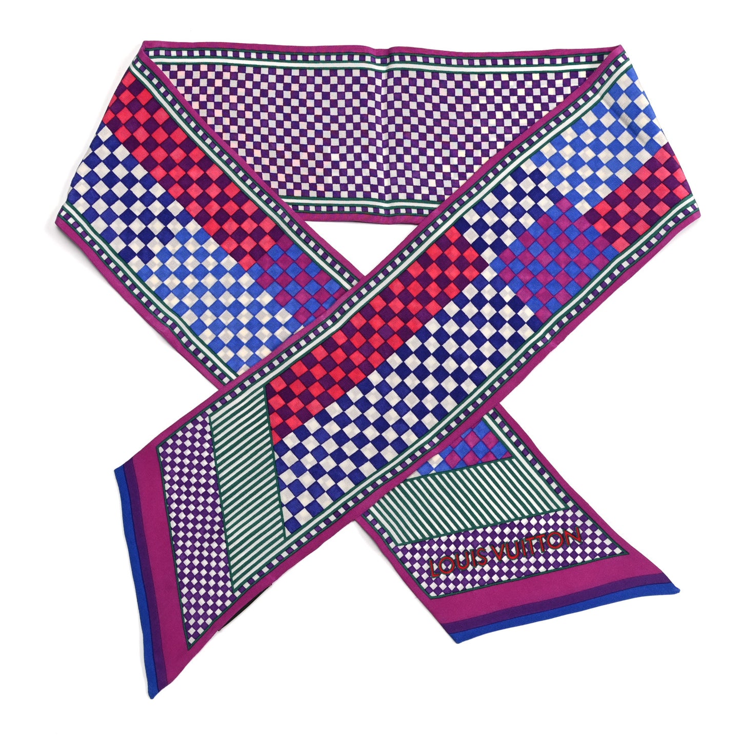 Silk Damier Aquarelle Bandeau