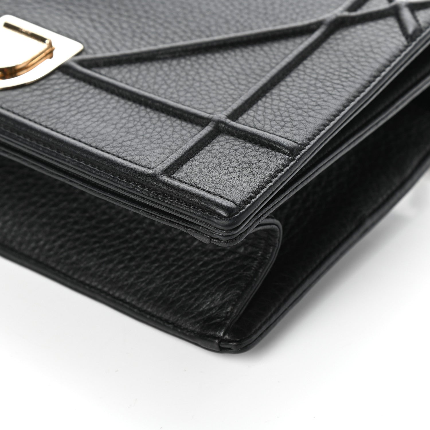 Christian Dior Grained Calfskin Medium Diorama Flap Bag Black 9 of 9