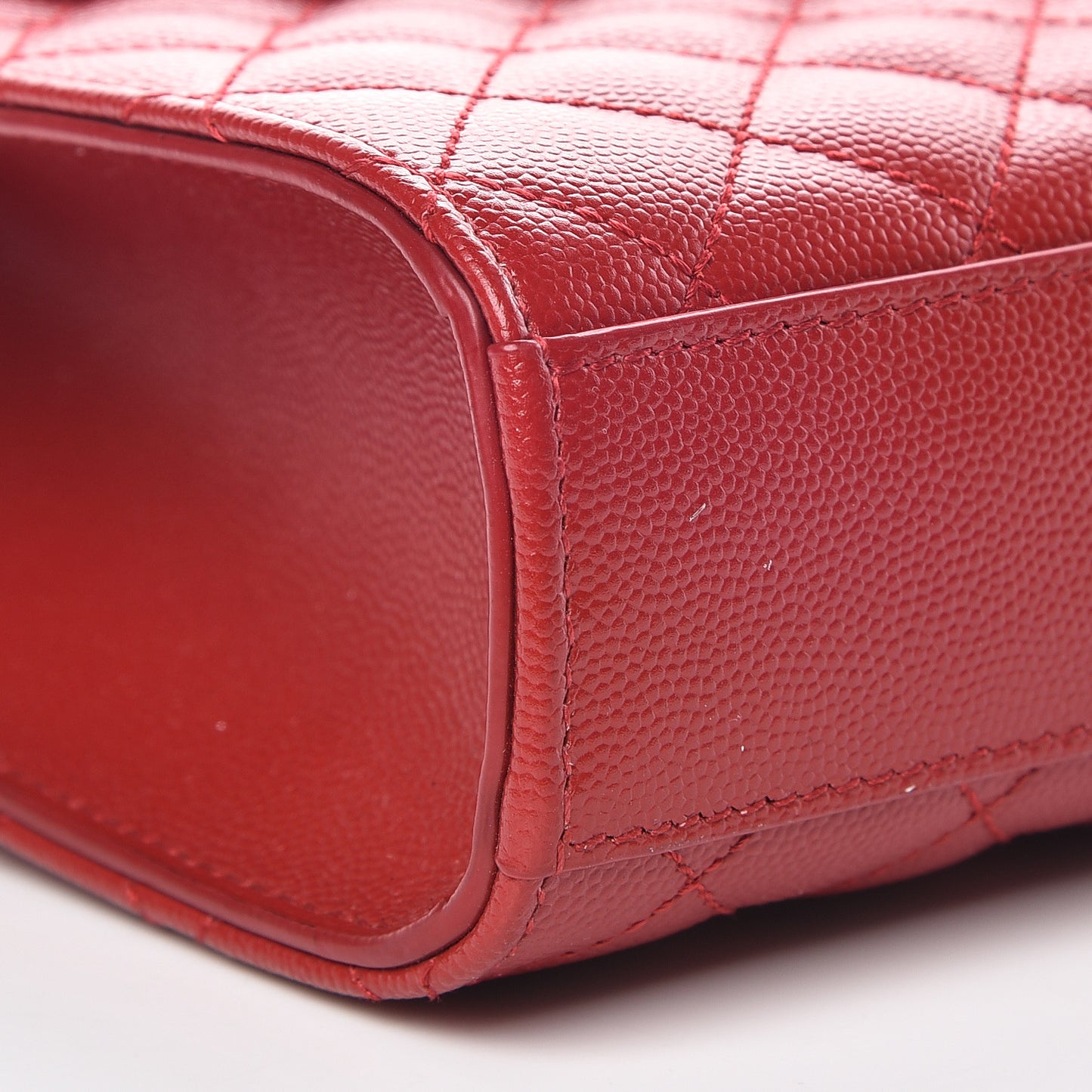 Grain De Poudre Textured Mixed Matelasse Triquilt Medium Monogram Satchel New Red