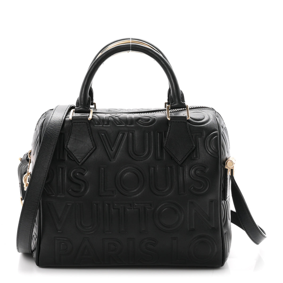 Louis Vuitton Calfskin Embossed Mini Cube Speedy Black 1 of 10