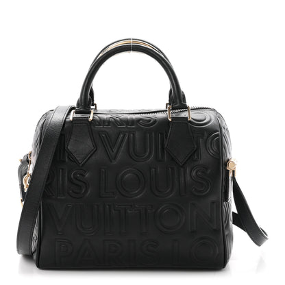 Louis Vuitton Calfskin Embossed Mini Cube Speedy Black 1 of 10