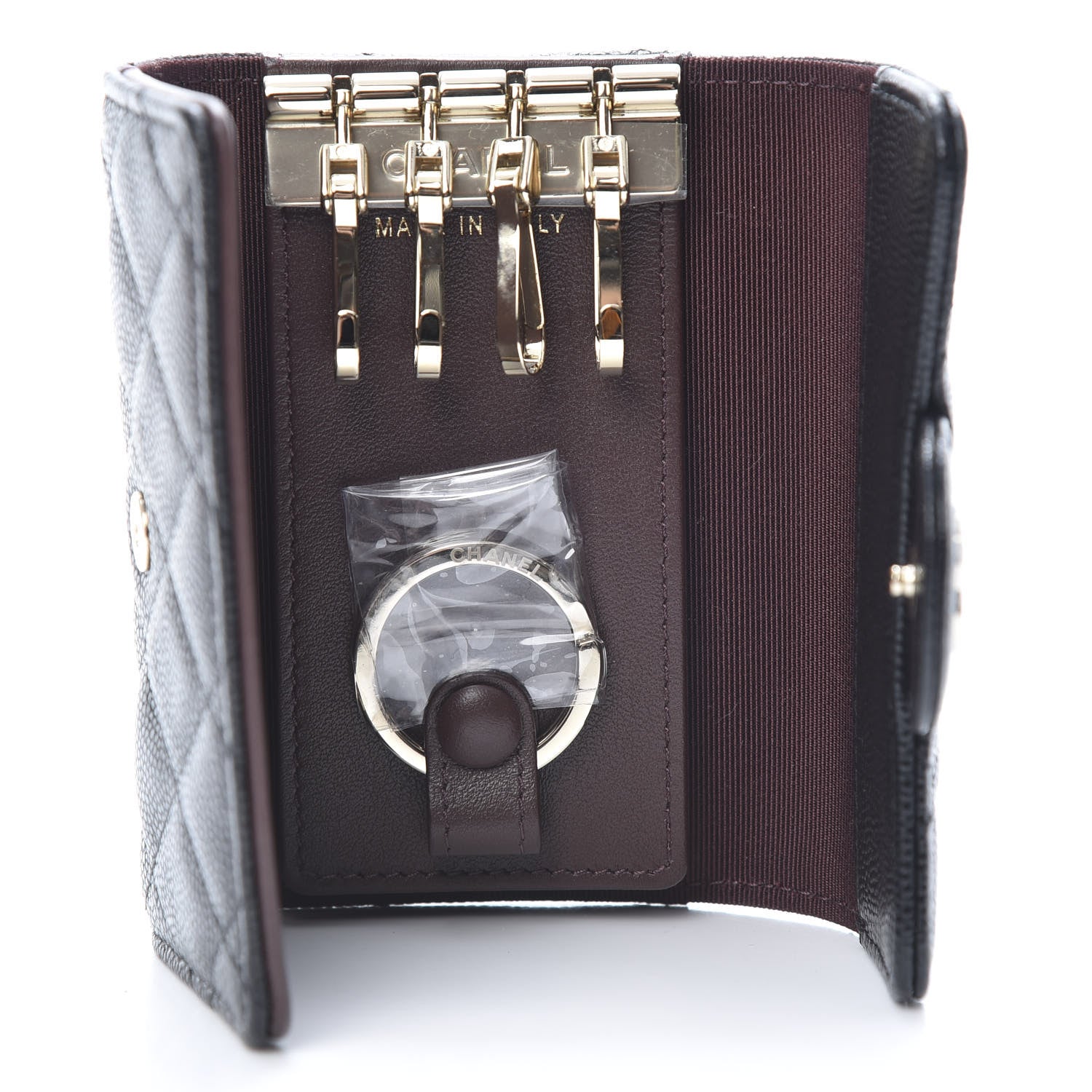 Chanel Caviar Quilted Classic 4 Key Holder Wallet Black 5 of 10