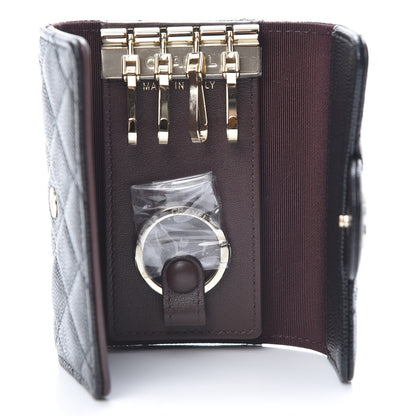 Chanel Caviar Quilted Classic 4 Key Holder Wallet Black 5 of 10