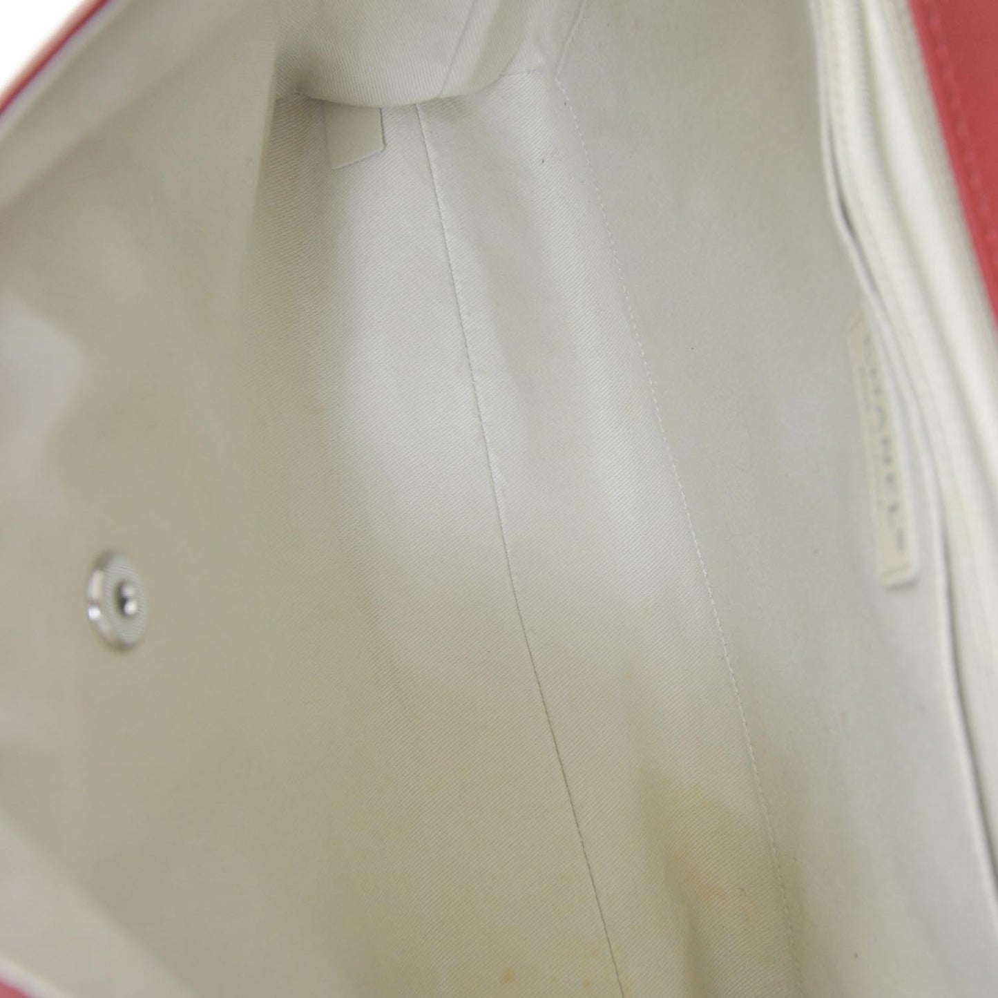 Leather Quilted In the Business Flap Bag Red