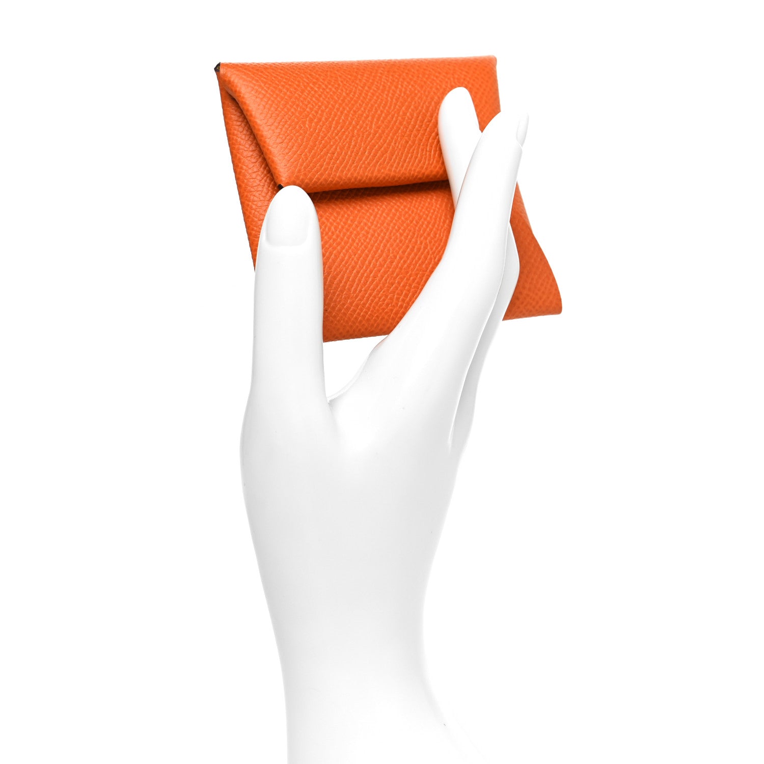 Hermes Epsom Bastia Verso Coin Purse Orange Lime 2 of 8