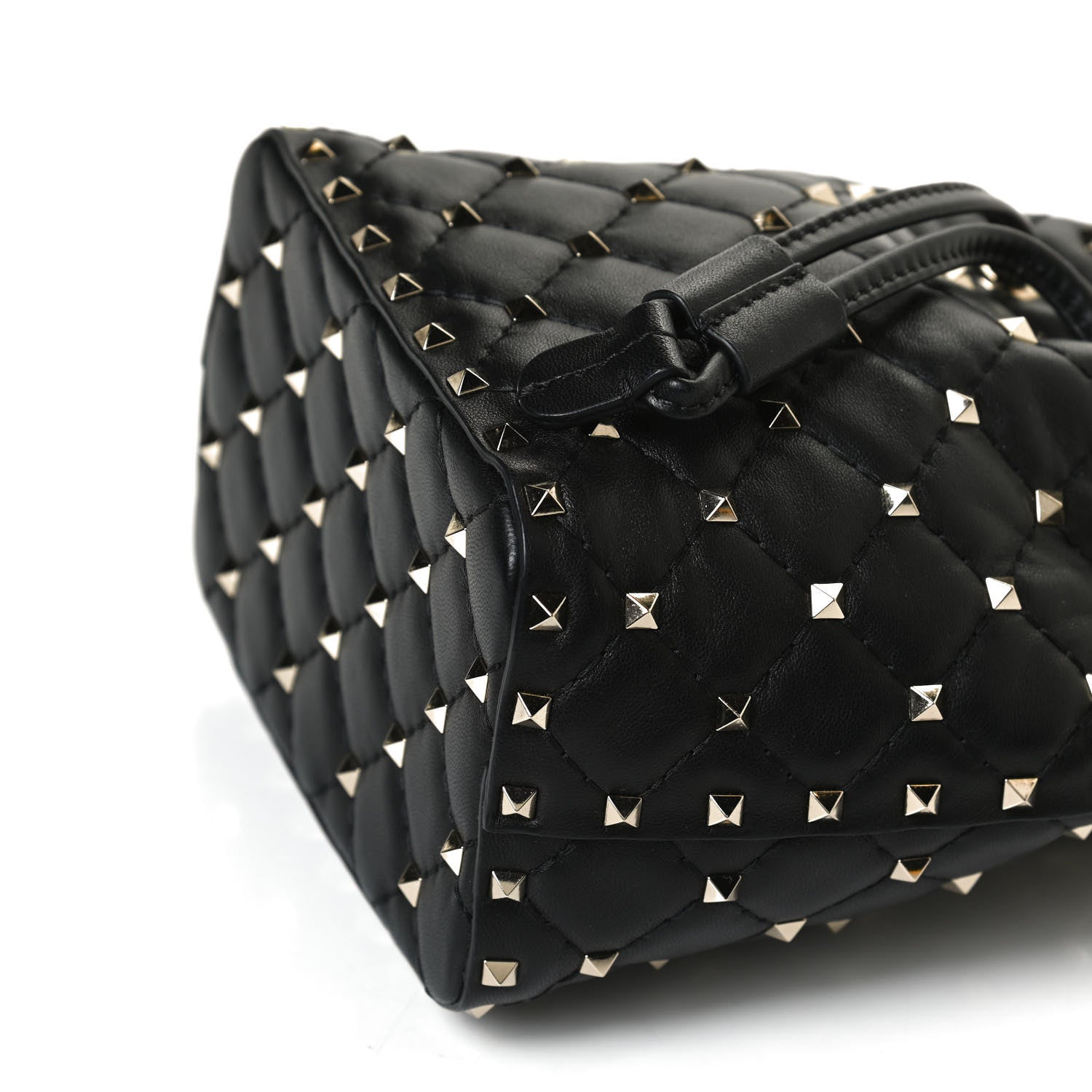 Valentino Garavani Nappa Mini Rockstud Spike Bucket Bag Black 10 of 12