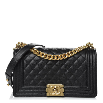 Chanel Caviar Quilted Medium Boy Flap Black 1 of 9