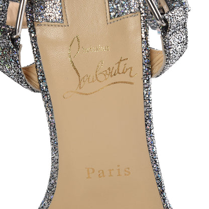 Christian Louboutin Nappa Mica Pyraclou 110 Wedge Sandals 38 Silver 6 of 8
