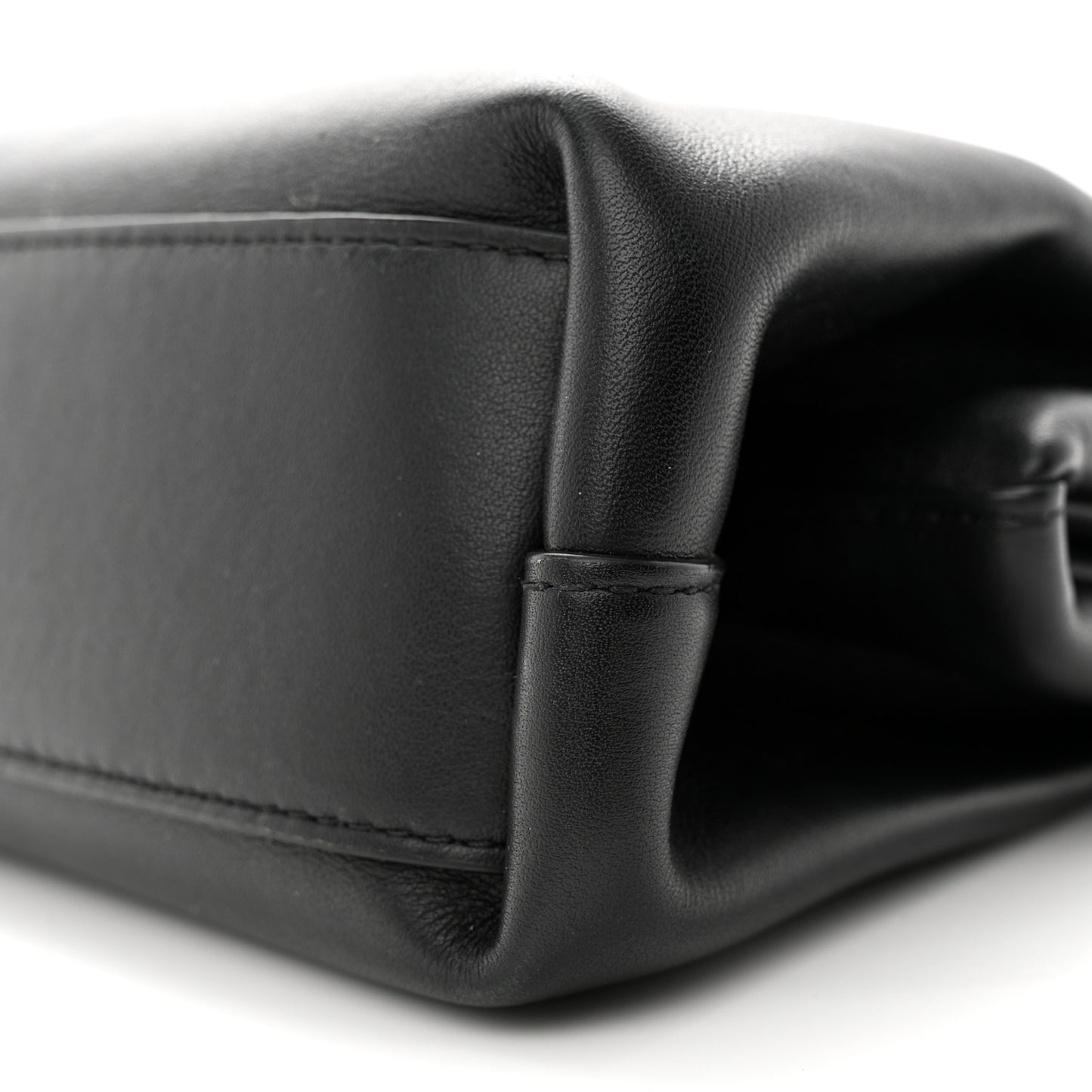 Calfskin Small The Point Triangle Bag Black