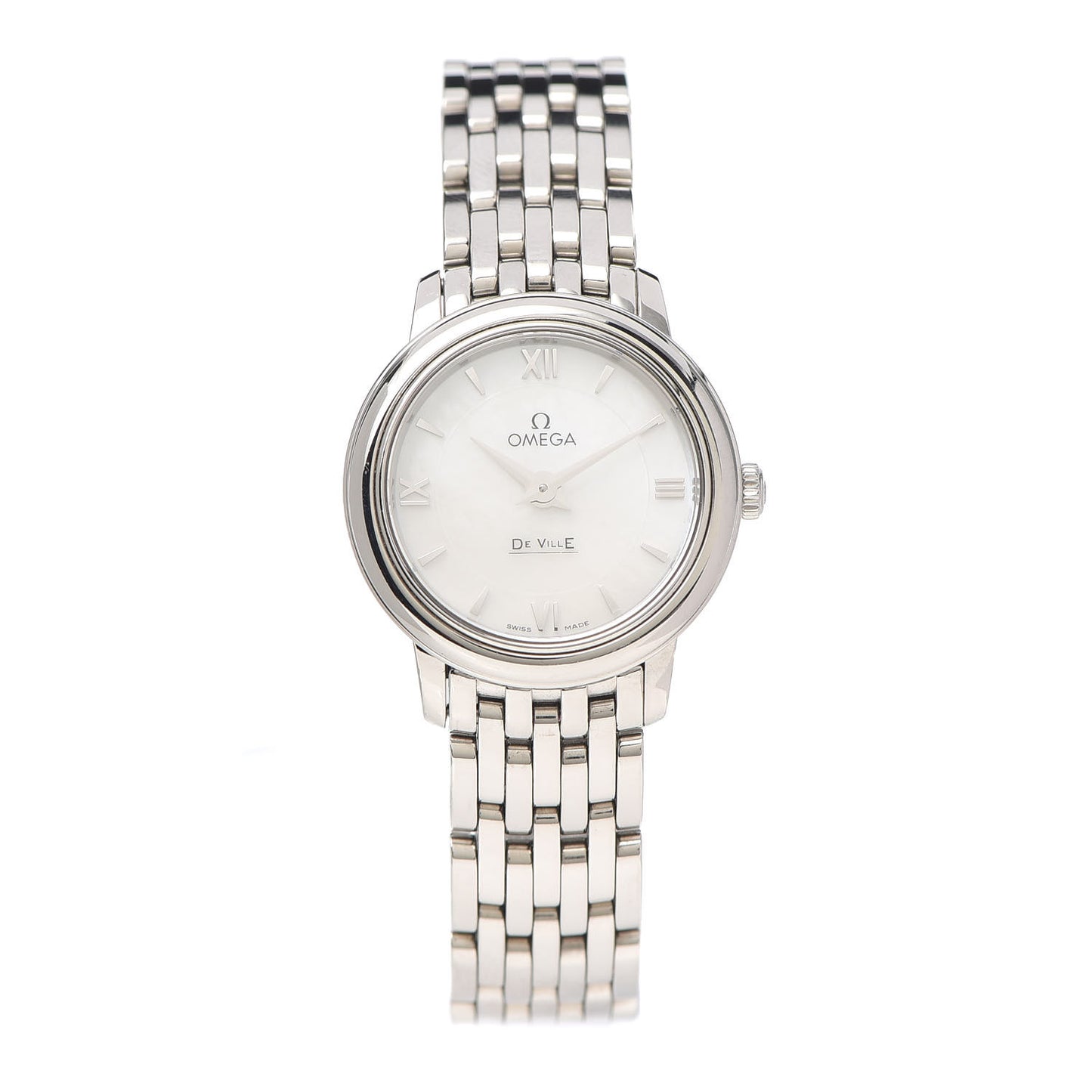 Stainless Steel Mother of Pearl 24mm De Ville Prestige Quartz Watch 424.10.24.60.05.001