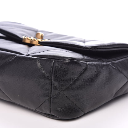 Chanel Goatskin Quilted Medium 19 Flap Black 9 of 11