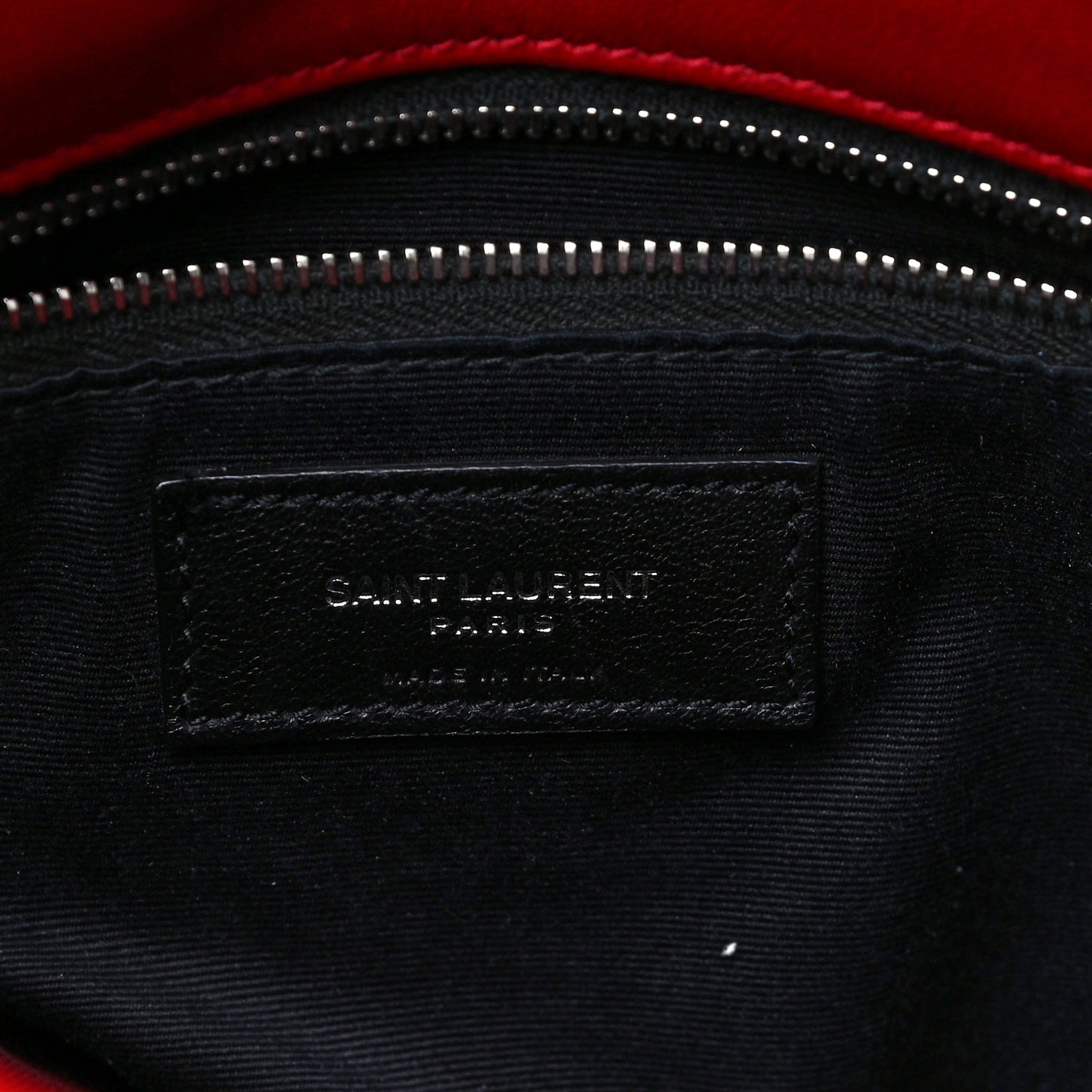 Lambskin Quilted Medium Loulou Puffer Monogram Chain Satchel Red