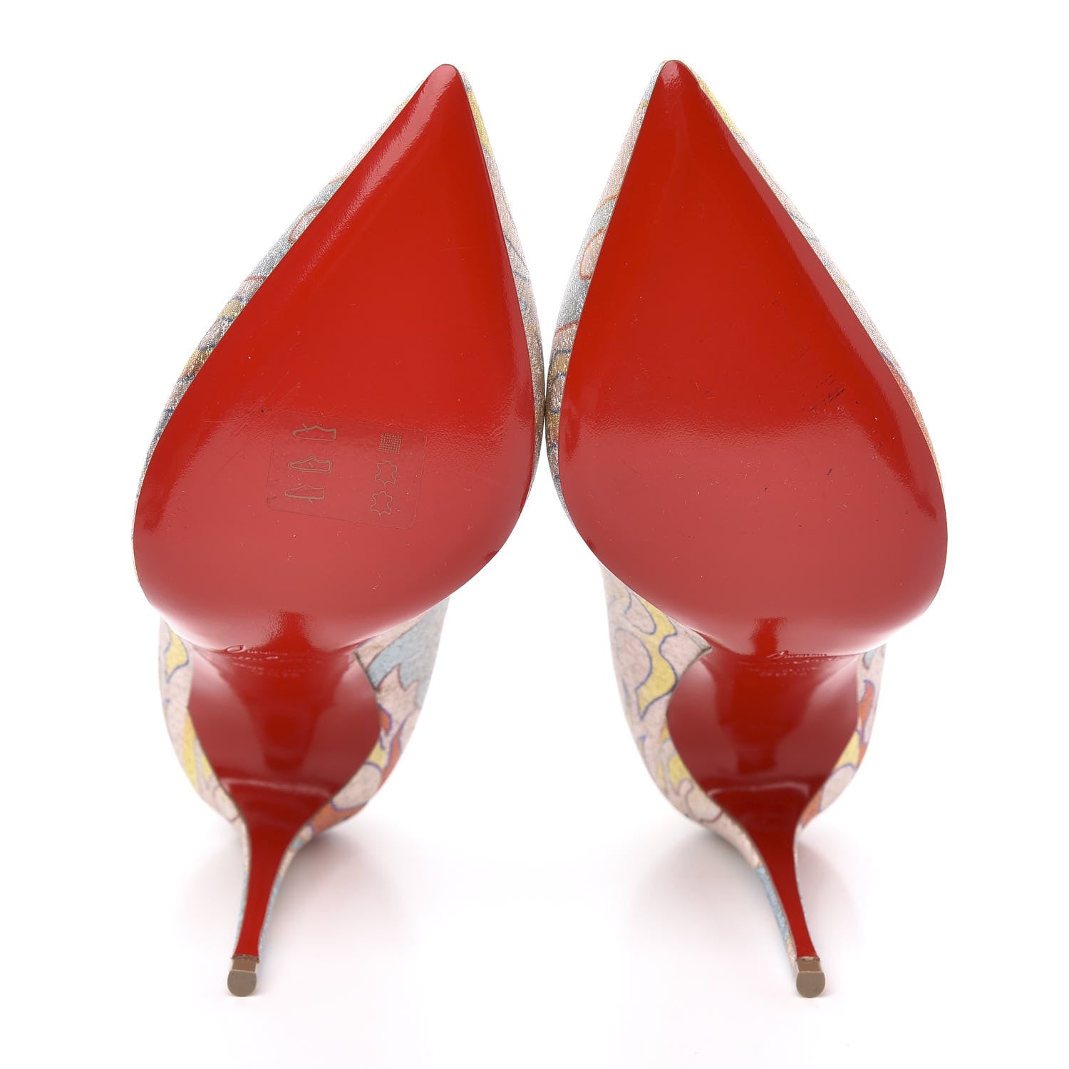 Christian Louboutin Metallic Lurex Flame Printed Pigalle Follies 100 Pumps 36.5 Multicolor 5 of 8