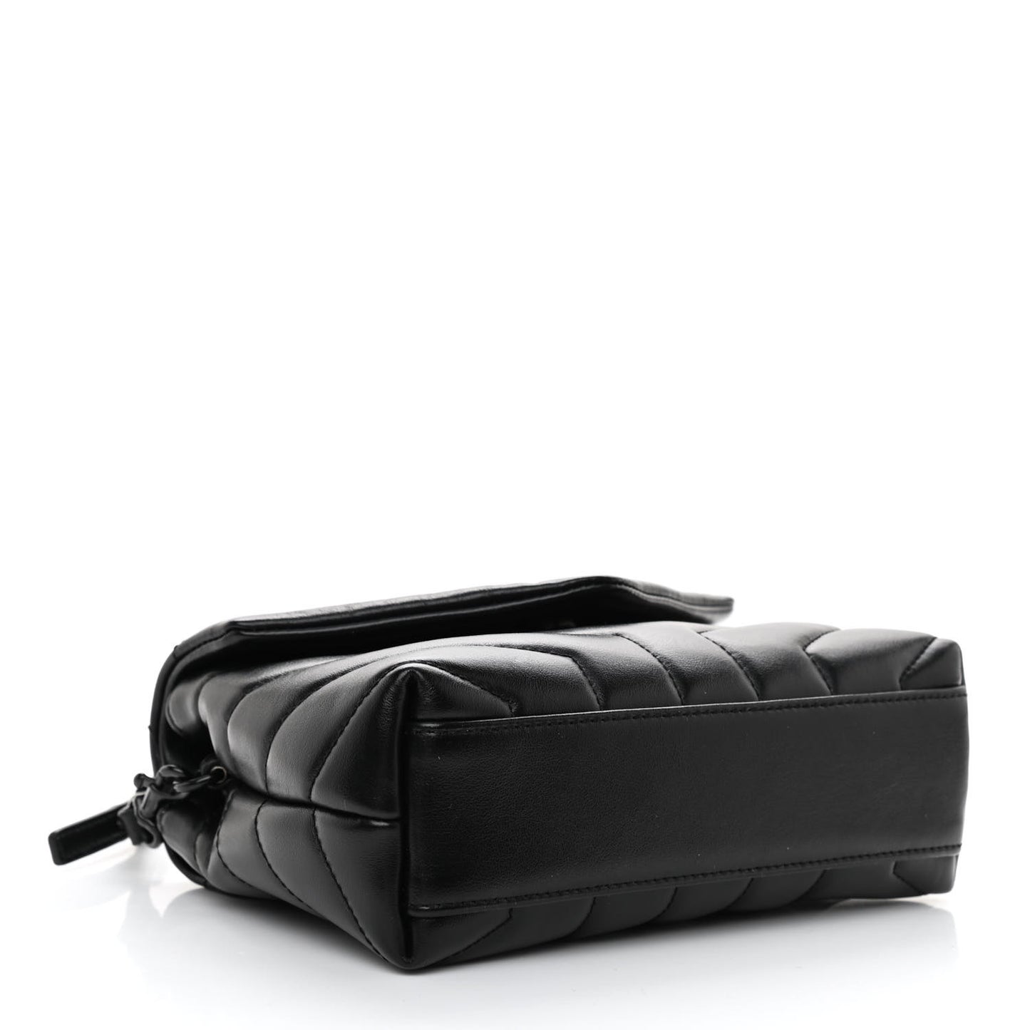 Calfskin Y Quilted Monogram Toy Loulou Crossbody Bag Black