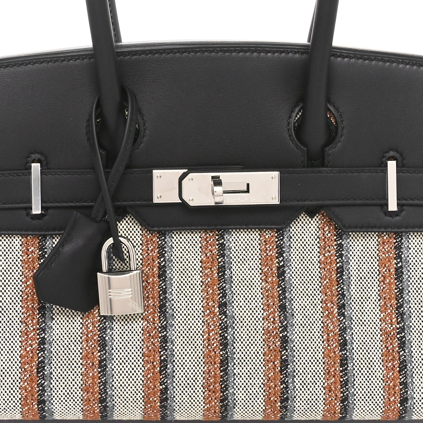 Toile Swift Broderie Shoulder Birkin Light 29 Black Bleu Zanzibar